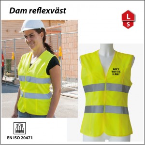 Dam reflexv&auml;st med eget tryck