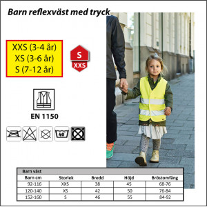 Barn s&auml;kerhetsv&auml;st med tryck