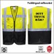 Tvåfärgad reflexväst med tryck