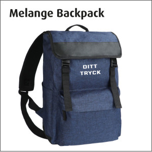 Melange Backpack med tryck