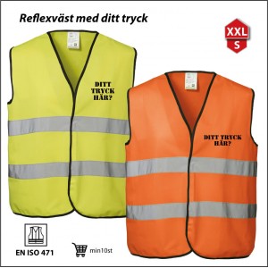 Reflexv&auml;st med tryck (ID)