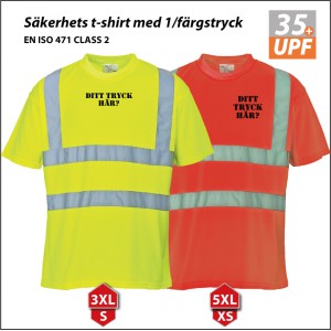 S&auml;kerhets t-shirt med tryck PW