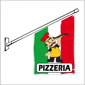 Fasadflagga  "Pizzeria"