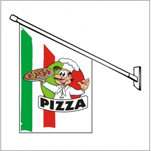 Fasadflagga  "Pizza" 1