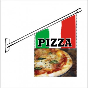 Fasadflagga  "Pizza" 2