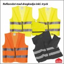 Reflexv&auml;st med eget tryck  - dragkedja