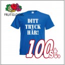 T-shirts 100-pack med tryck