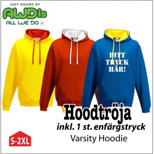 Varsity Hoodie med eget tryck