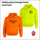 Safety Green/Orange Hood med tryck