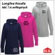 Longline hoodie med tryck