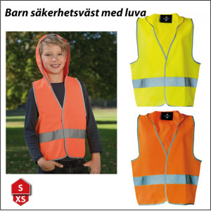 Barn s&auml;kerhetsv&auml;st med luva