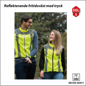 Reflekterande fritidsv&auml;st med tryck