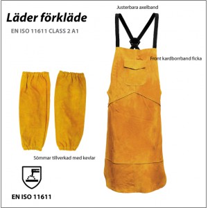 F&ouml;rkl&auml;de och svetsskydds&auml;rm i l&auml;der