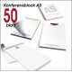 Skrivblock A5 - 50 blad med eget tryck