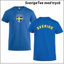 Sverige t-shirt med tryck