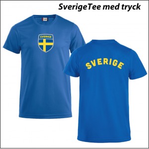 Sverige t-shirt med tryck