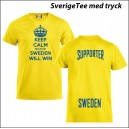 Sverige t-shirt med tryck