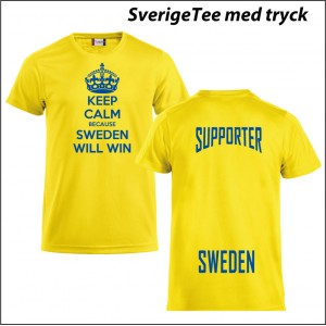 Sverige t-shirt med tryck