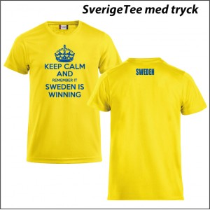 Sverige t-shirt med tryck