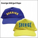 Sverige blå/gul keps med tryck